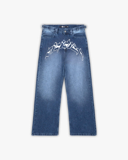 OUTLINED MIRAGE DENIM DARK BLUE / WHITE - VICINITY