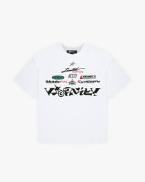 RACING LOGOS TEE WHITE