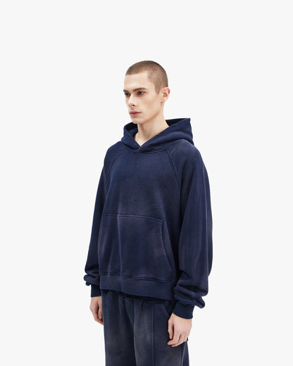 FADED WASH HOODIE NAVY