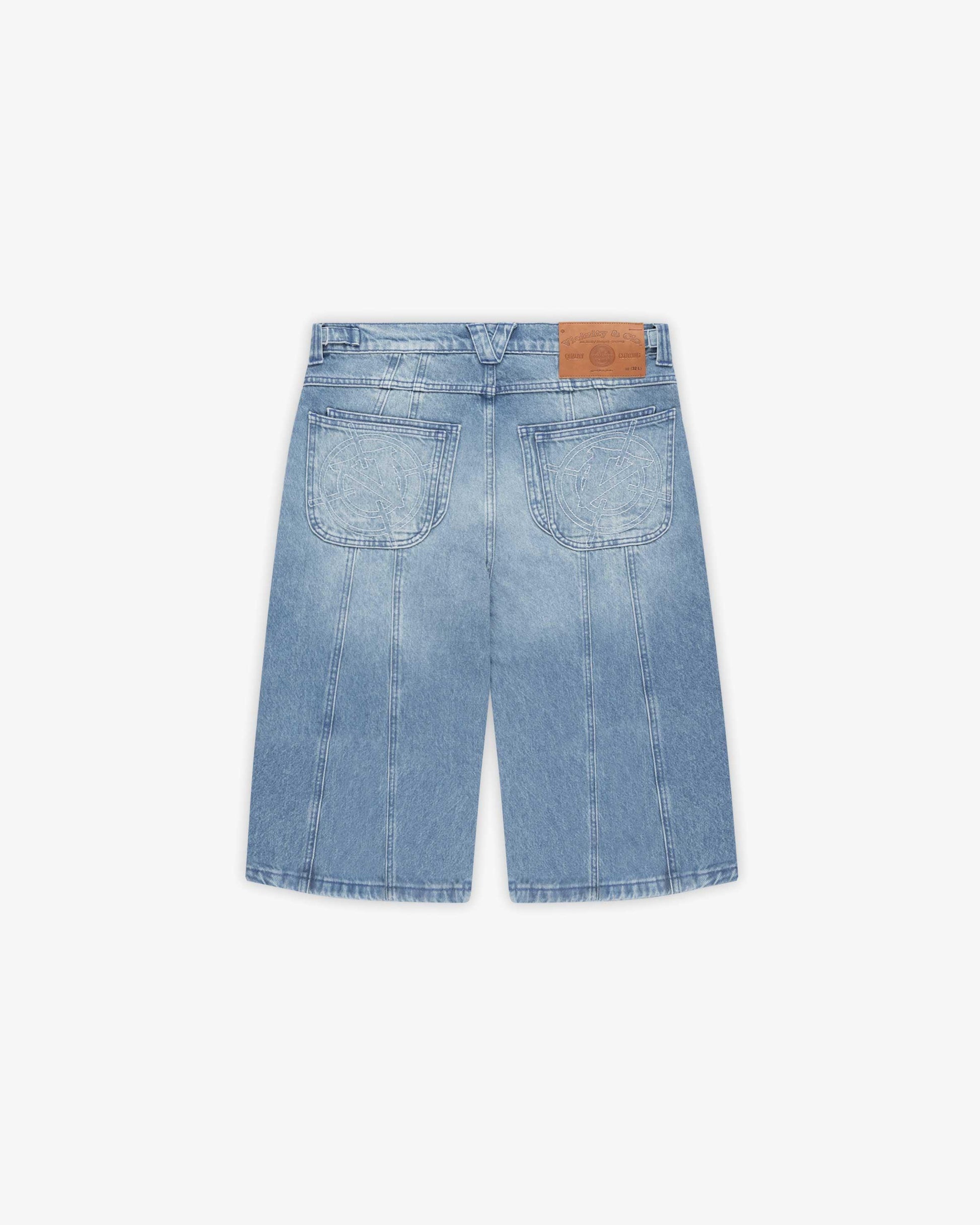 V-LOGO LIGHT BLUE JORTS - VICINITY