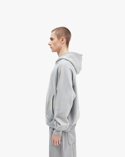 FADED WASH HOODIE GREY