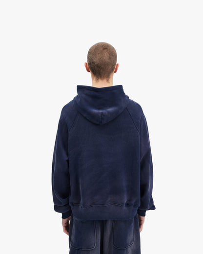 FADED WASH HOODIE NAVY