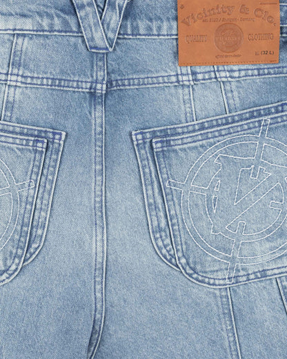 V-LOGO LIGHT BLUE DENIM - VICINITY