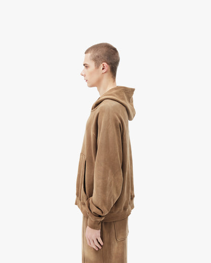 FADED WASH HOODIE BEIGE