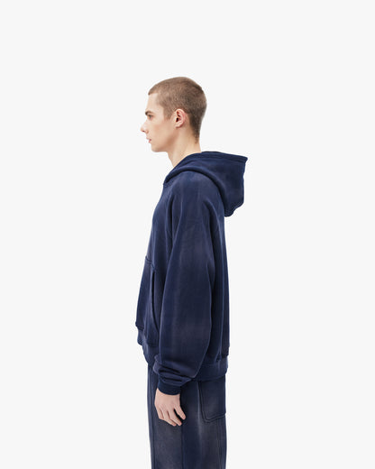 FADED WASH HOODIE NAVY