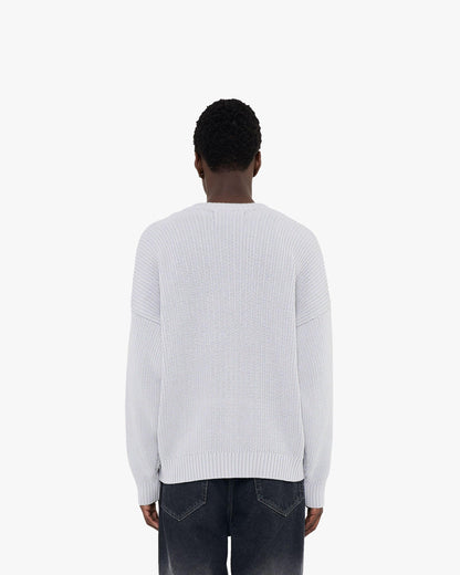 V-LOGO KNITWEAR LIGHT GREY - VICINITY