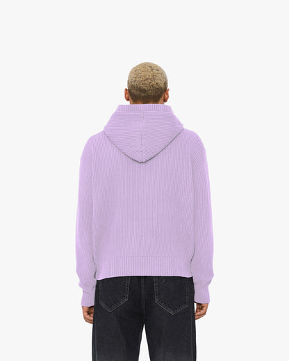 V-LOGO KNIT ZIP HOODIE LAVENDER