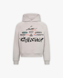 RACING LOGOS HOODIE GREY