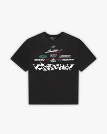 RACING LOGOS TEE BLACK