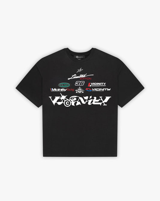 RACING LOGOS TEE BLACK