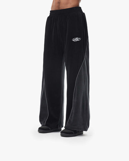 VELOURS TRACK PANTS BLACK