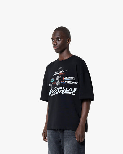 RACING LOGOS TEE BLACK