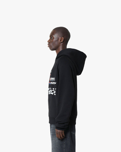 RACING LOGOS HOODIE BLACK