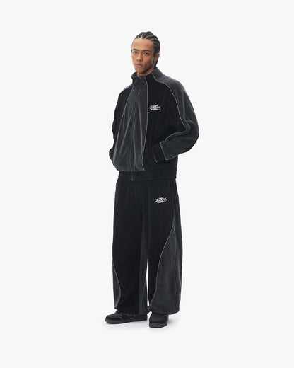 VELOURS TRACK PANTS BLACK