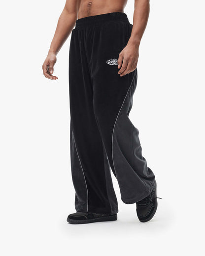 VELOURS TRACK PANTS BLACK