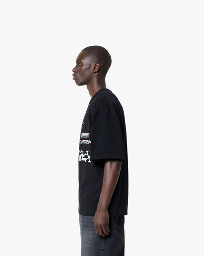 RACING LOGOS TEE BLACK