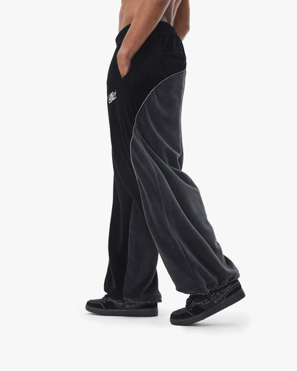 VELOURS TRACK PANTS BLACK