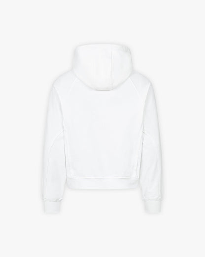 INSIDE OUT ZIP HOODIE WHITE - VICINITY