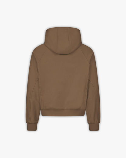 INSIDE OUT ZIP HOODIE CHOCOLATE BROWN - VICINITY