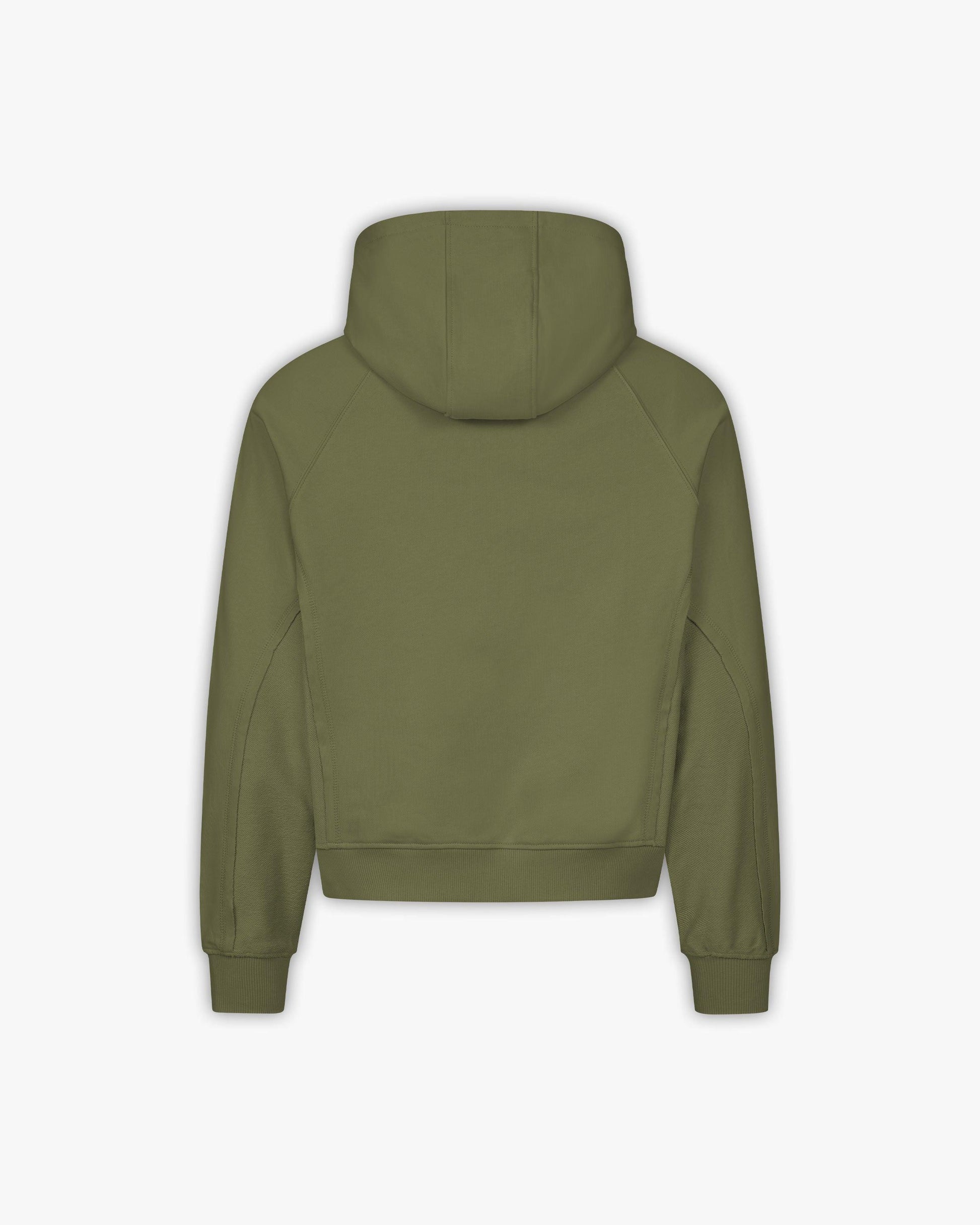 INSIDE OUT ZIP HOODIE KHAKI - VICINITY