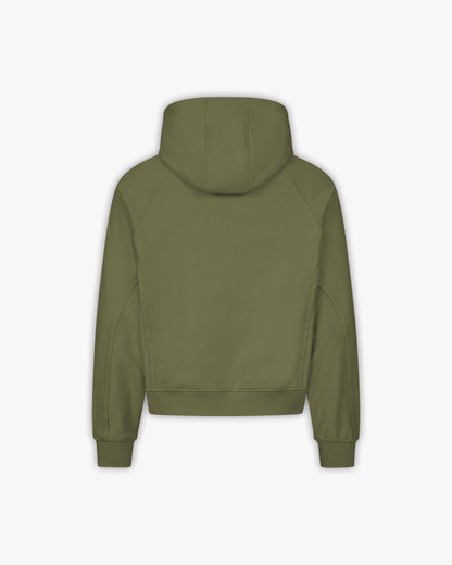 INSIDE OUT ZIP HOODIE KHAKI - VICINITY