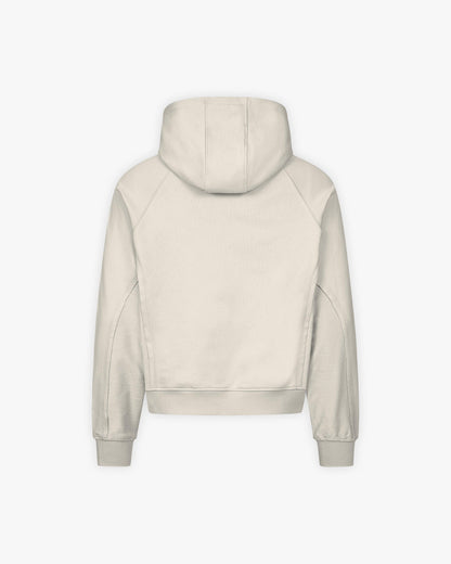 INSIDE OUT ZIP HOODIE BEIGE - VICINITY