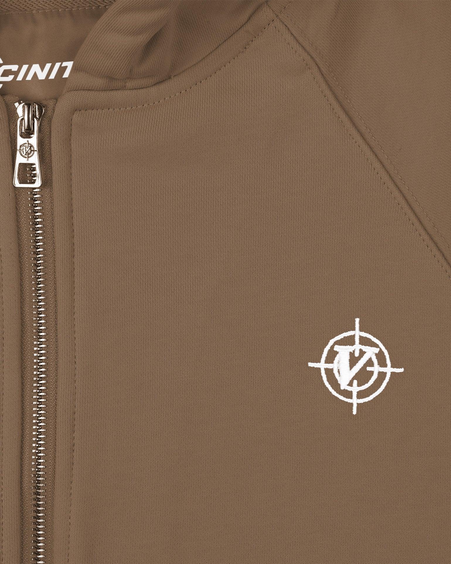 INSIDE OUT ZIP HOODIE CHOCOLATE BROWN - VICINITY