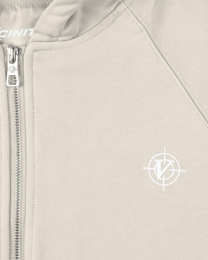 INSIDE OUT ZIP HOODIE BEIGE - VICINITY