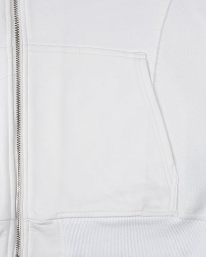 INSIDE OUT ZIP HOODIE WHITE - VICINITY