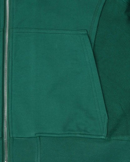 INSIDE OUT ZIP HOODIE FORREST GREEN - VICINITY