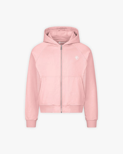 INSIDE OUT ZIP HOODIE PINK - VICINITY