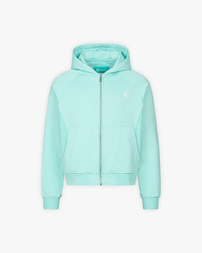 INSIDE OUT ZIP HOODIE TURQUOISE - VICINITY