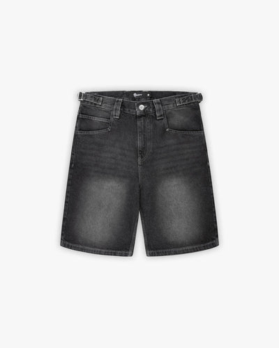 STONE WASHED DENIM JORTS - VICINITY