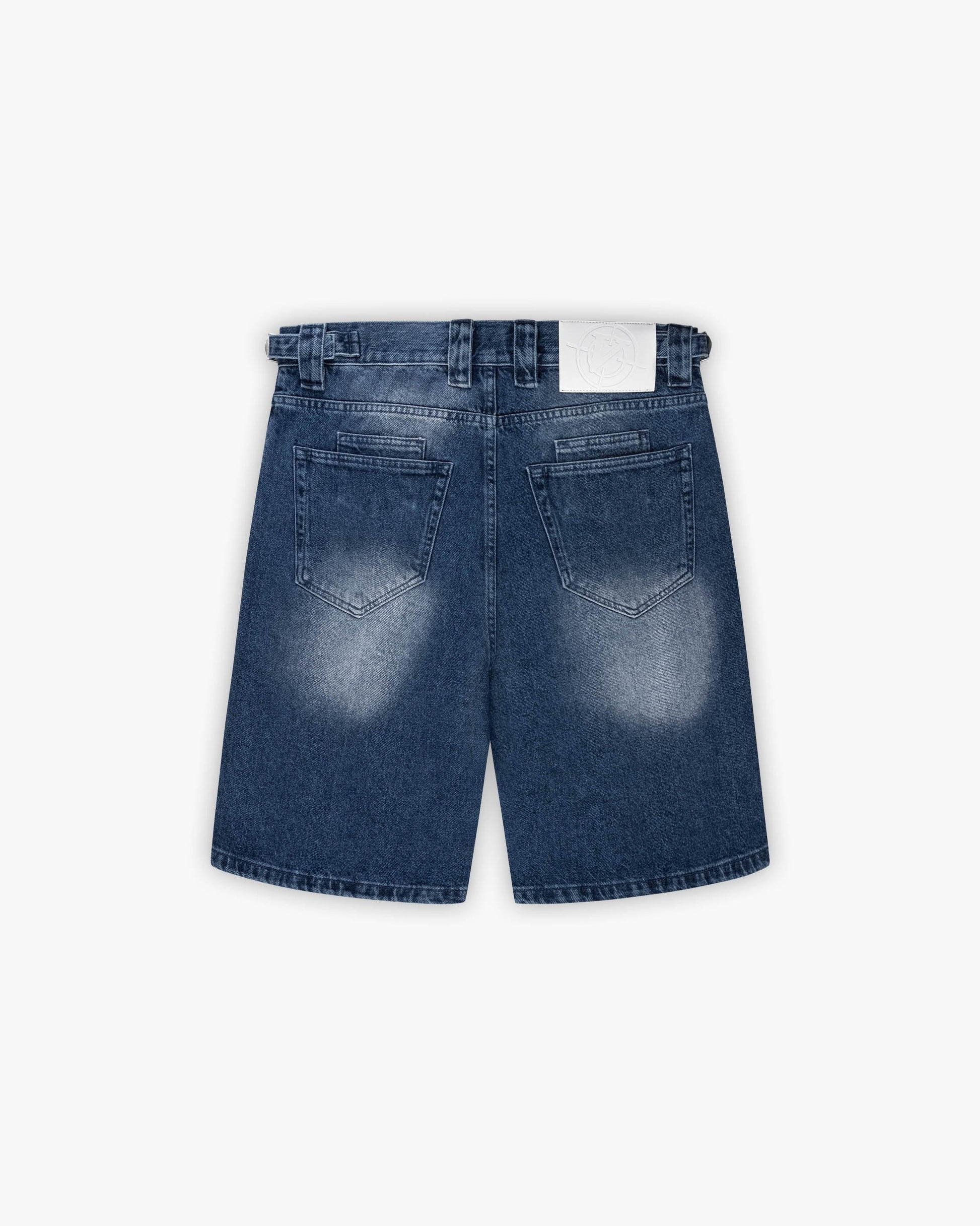 BLUE WASHED DENIM JORTS - VICINITY