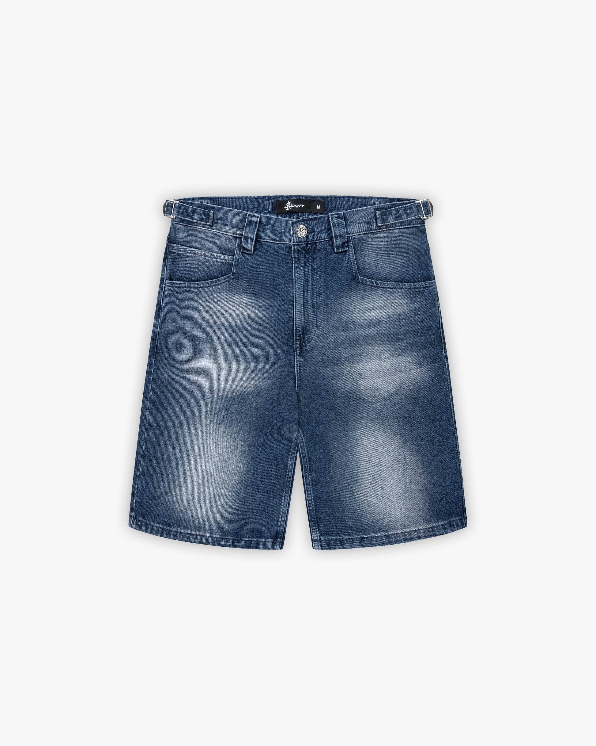 BLUE WASHED DENIM JORTS - VICINITY