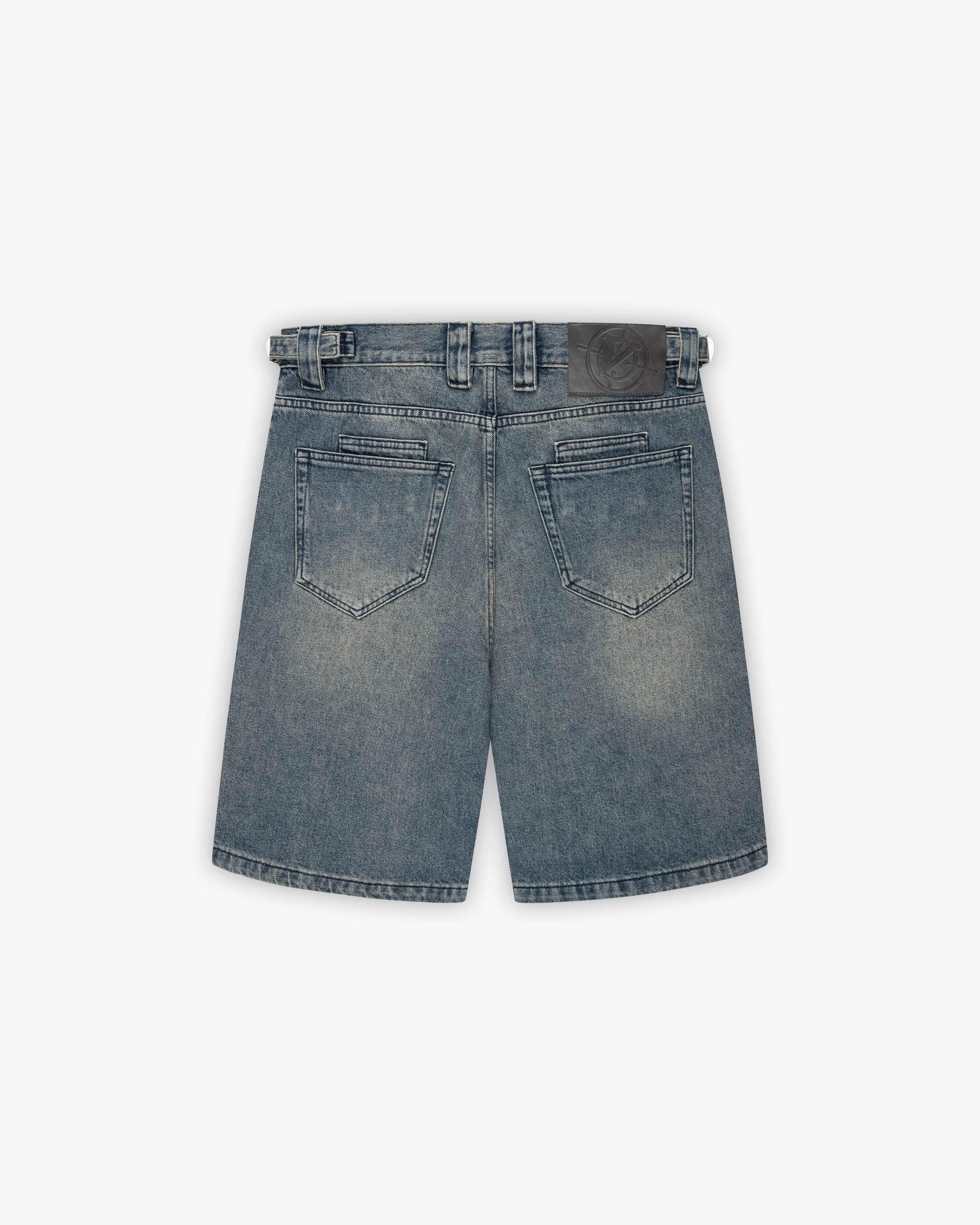 YELLOW TINTED DENIM JORTS - VICINITY