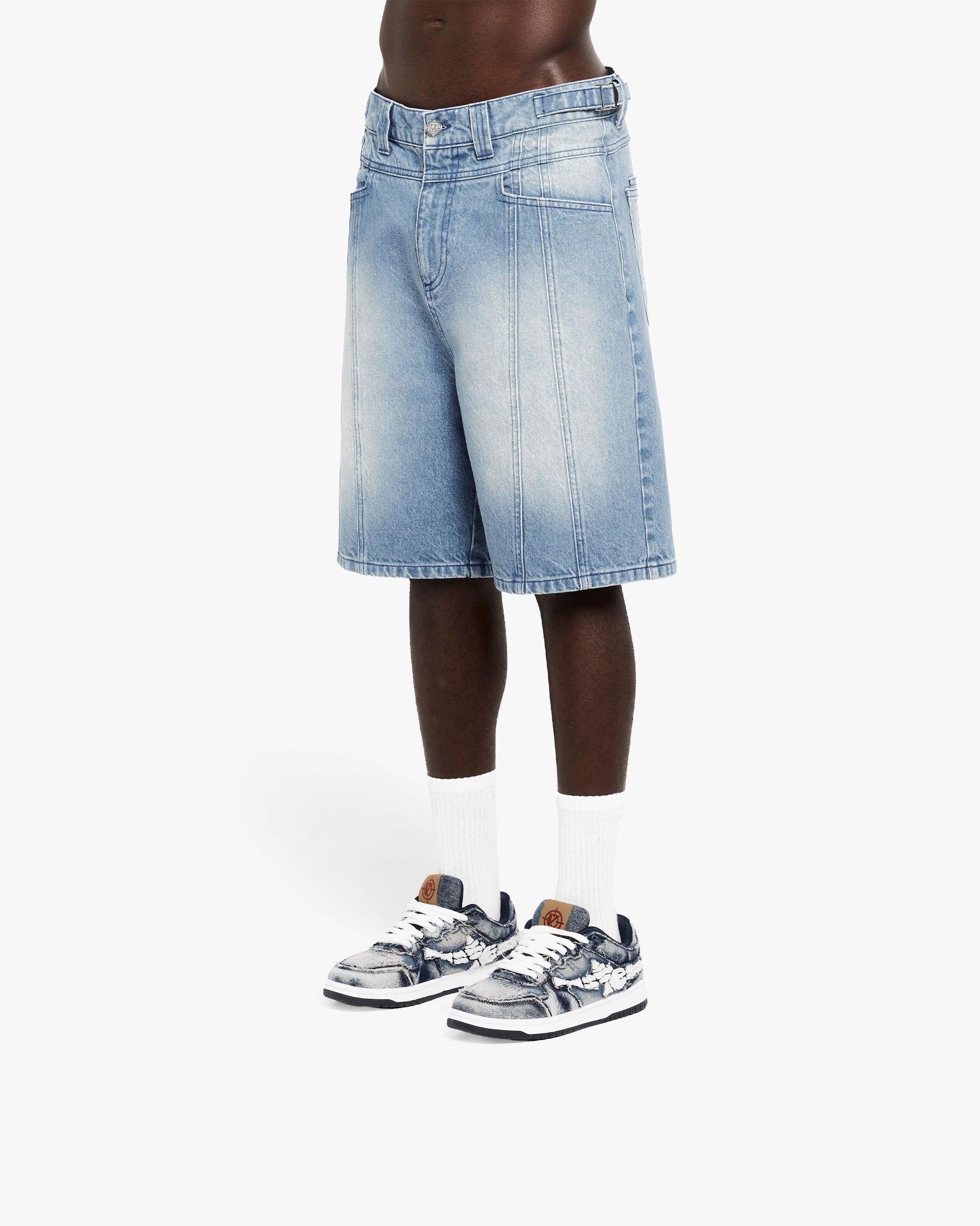 V-LOGO LIGHT BLUE JORTS - VICINITY