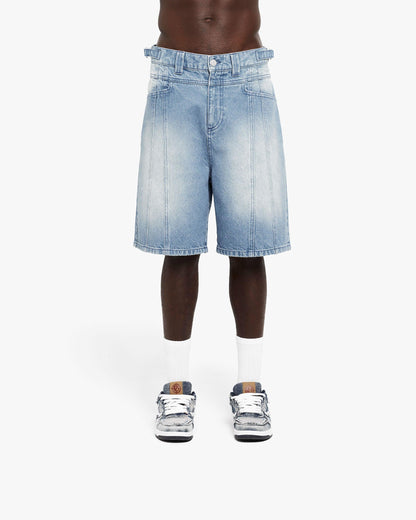 V-LOGO LIGHT BLUE JORTS - VICINITY