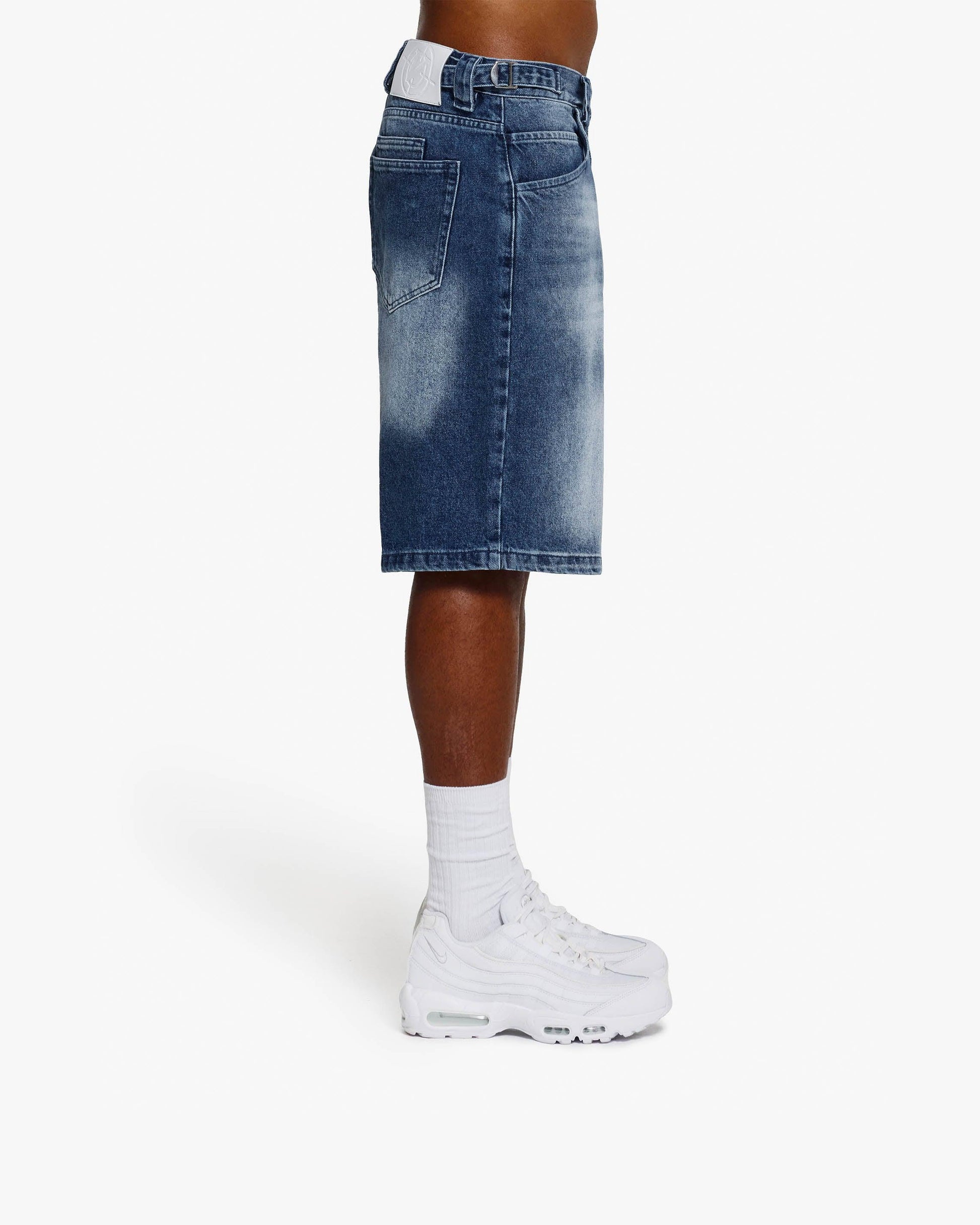 BLUE WASHED DENIM JORTS - VICINITY