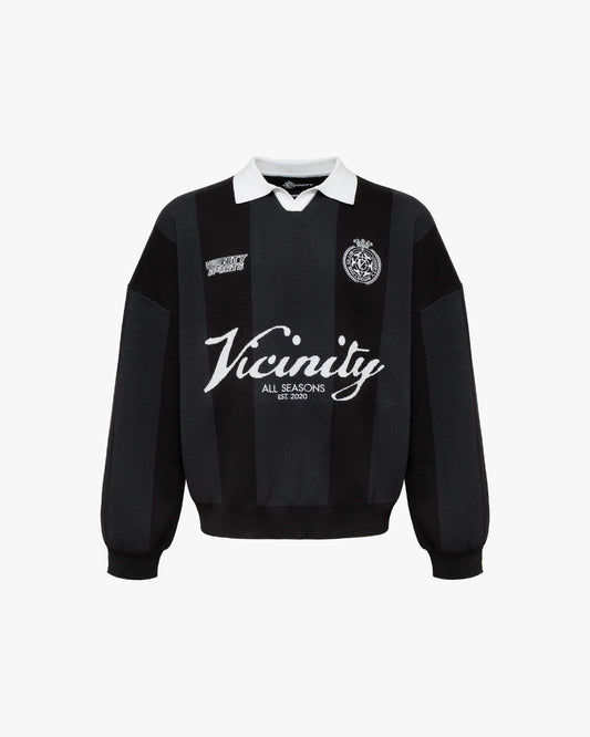 SPORTS TEAM JERSEY KNIT BLACK