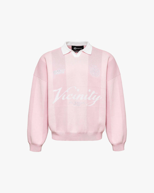 SPORTS TEAM JERSEY KNIT PINK