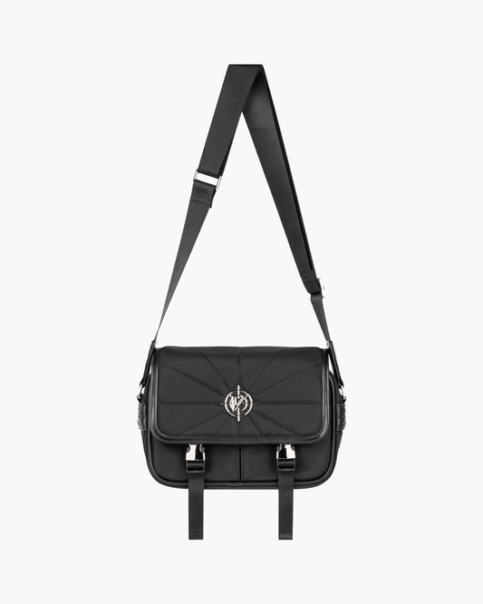 BUCKLE SHOULDER BAG - BLACK