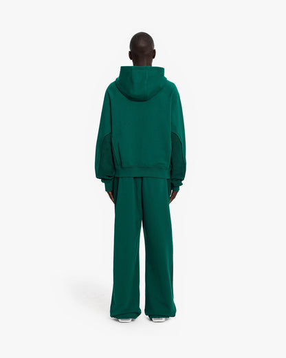 INSIDE OUT ZIP HOODIE FORREST GREEN - VICINITY