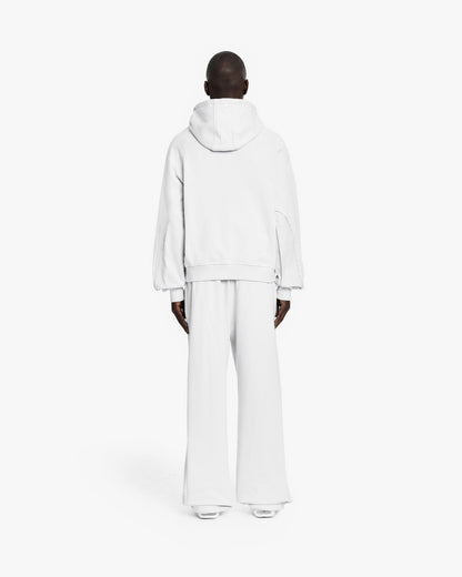 INSIDE OUT ZIP HOODIE WHITE - VICINITY