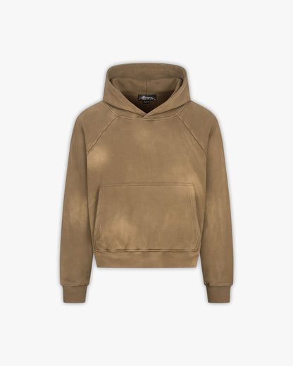 FADED WASH HOODIE BEIGE