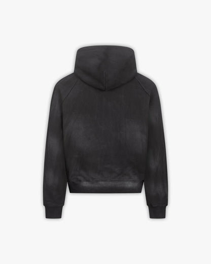 FADED WASH HOODIE BLACK