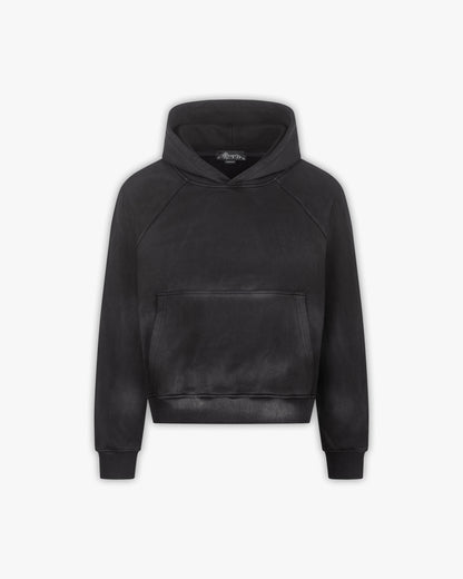 FADED WASH HOODIE BLACK