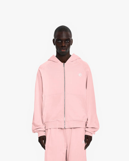 INSIDE OUT ZIP HOODIE PINK - VICINITY