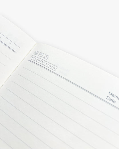 V-LOGO NOTEBOOK MOCHA - VICINITY