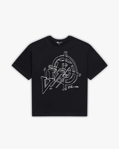 CONSTRUCTION LOGO TEE BLACK - VICINITY